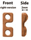 2-hole, 2mm, right