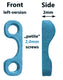 2-hole (petite), 2mm, left
