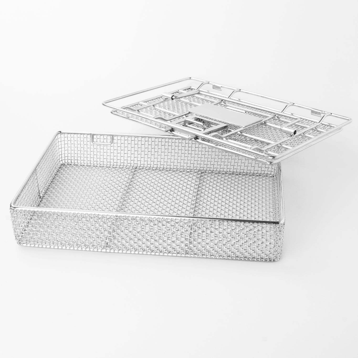 Sterilization Wire Basket with Lid and Silicone Mat